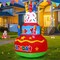 GOOSH 6.2 FT Birthday Inflatables Cake with Candle, Happy Birthday Decoration with Colorful Rotating LED Lights